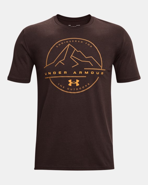 Men's UA Coordinates T-Shirt, Brown, pdpMainDesktop image number 4